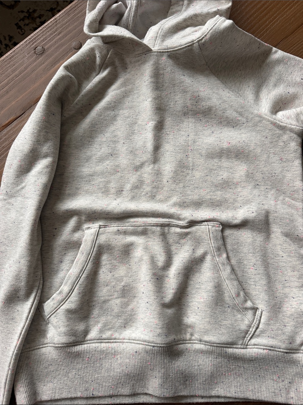 GirlsLight Gray Speckled Hoodie